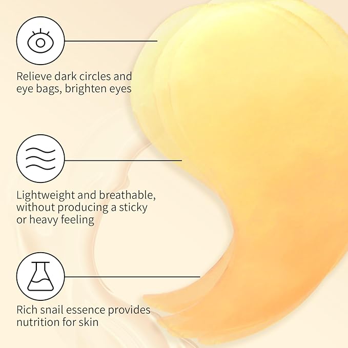 Snail Mucin Power Essence Set 3PCS, Snail Mucin Serum+Snail Mucin Moisturizer+Snail Hydrogel Eye Patch, Korean Skin Care Set for Hydrating, Dark Circles Undereye