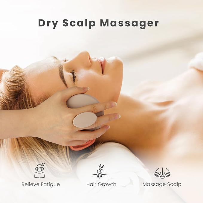 AIMIKE Scalp Massager Shampoo Brush, Soft Silicone Hair Scrubber for Washing Hair, Dandruff Removal & Scalp Scrubber Hair Growth Stimulator, Scalp Brush/Exfoliator Brush On Dry & Wet Scalp