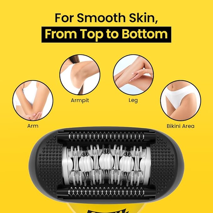 Gorilla Technique Epilator 3000V, Facial & Body Hair Removal Device, Pain Relief Roller, Cordless Rechargeable Electric Tweezers for Women & Men, Triple Tweezers, 8000RPM, Korean Skin Care - 3000V