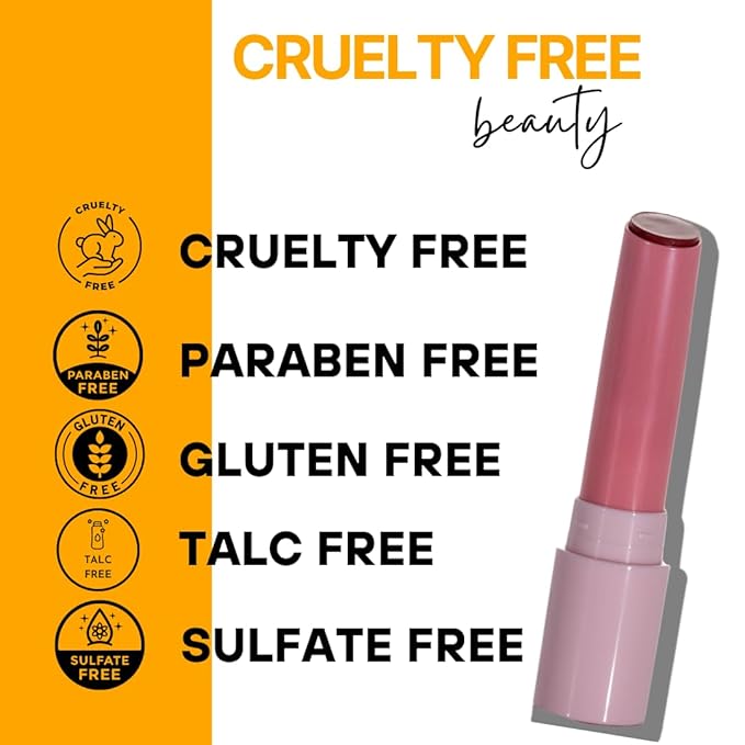 Lip Balm Hydrating for Dry and Chapped Lips Tinted Subtle Color Non-Sticky Juicy Finish | Brown