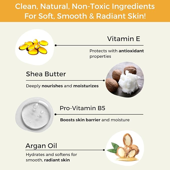 RaGaNaturals Natural Mango Shea Butter Lotion - Tropical Lotion with Vitamin E, B5, Argan & Avocado Oil - Refreshing, Hydrating & Nourishing Moisturizer - Vegan, Cruelty-Free & Paraben Free - 8 Oz