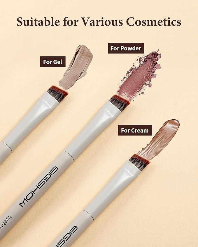 Eyebrow Brush, Dual-ended Angled Eyebrow Brush for Brows or Lashes D108 - Black