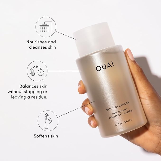 OUAI Body Cleanser Refill, Dean Street - Foaming Body Wash with Jojoba Oil and Rosehip Oil to Hydrate, Nurture, Balance and Soften Skin - Paraben, Phthalate and Sulfate Free Skin Care Products - 32 Oz