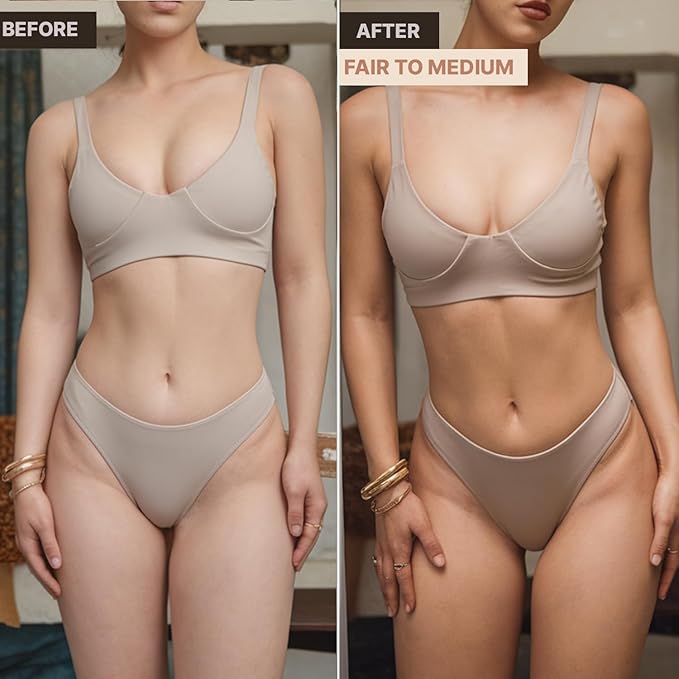 Self Tanner Mousse - USA Made with Natural & Organic Ingredients, Self Tanning Mousse for Fake Tan, Sunless Tanner for Pale Skin, Clear & Non Toxic Tanning Foam for Streak Free Finish, No Orange Color