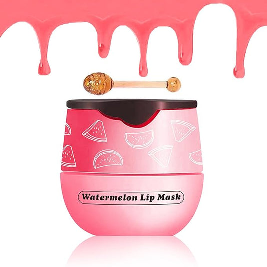 Watermelon Lip Balm, Honey Strawberry Apple Watermelon Lip Mask Overnight, Moisturizing Lip Sleeping Mask, Day & Night Lip Care - Hydrate Repair Prevent Dry (Watermelon）