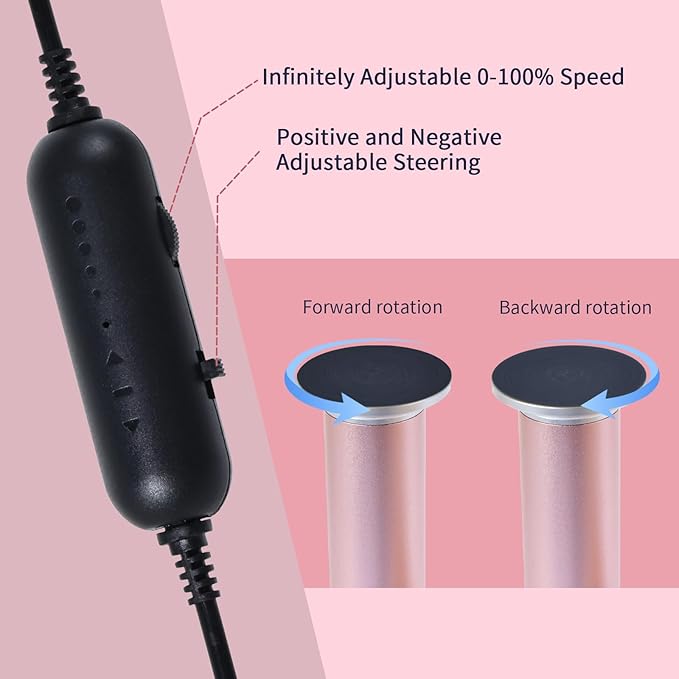 4.8IN Longer Electric Foot Callus Remover with 120pcs Sandpaper Discs, Professional Aluminum Callus Remover for Feet, Stepless Speed Control Pedicure Tools for Dead Skin (Pink-pro)