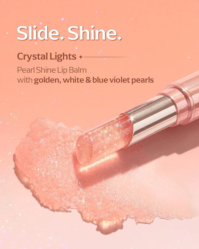 AMTS Tinted Lip Balm Duo - Aurora Lights & Crystal Lights | Hydrating Glitter Lipstick | Pearl Shimmering Daily Lip Makeup for dry, cracked, chapped lips | korean beauty Moisture Lip Tint