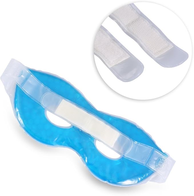 Cold Eye Mask Gel Bead Cooling Soothing Cold Eye Mask Pack Reusable Ice Mask Cold Pack for Woman & Man Sleeping, Relief Puffy Eyes, Dark Circles, Dry Eyes, Relaxing Sleep