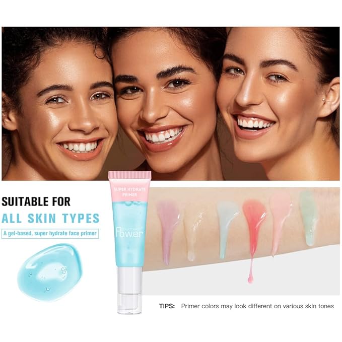 AKARY Gel-Based & Hydrating Face Primer For Smoothing Skin & Gripping Makeup with Vitamin E, Long-Wear Foundation Face Primer for Oil Control, Even Fine Lines, 0.81 Fl Oz, 05 Coconut