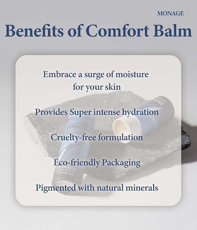 Korea Vegan & Nourishing & Moisturizing Lip Care Made from 100% Natural Ingredients, Organic Moisturizer for Dry, Cracked Lips & Skin, Long-lasting Lip Balm, Comfort, 0.38 Ounce