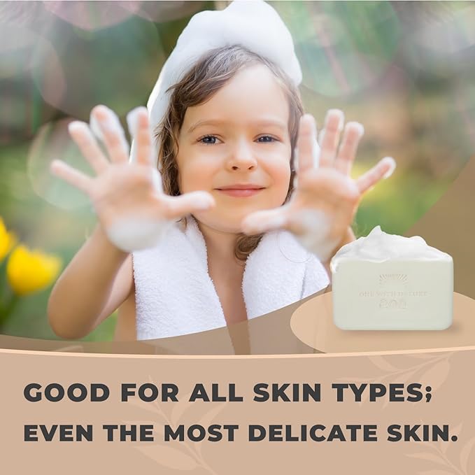 One With Nature Dead Sea Salt Soap 7oz 3-Pack – Purifying and Exfoliating Soap Bar with Dead Sea Minerals for Face & Body, for Men & Women