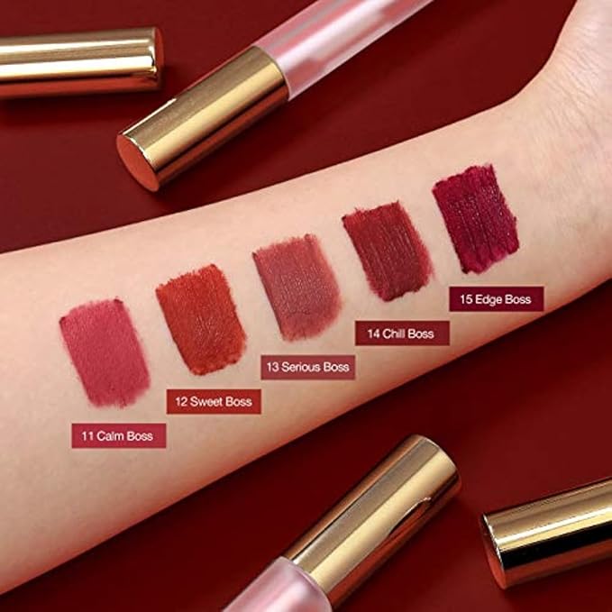 BBIA Last Velvet Lip Tint - Soft & Creamy Matte Finish Lip Stain, Blur Effect with Velvety Texture, Long-Lasting, High Pigment, Lightweight, Non-Drying, Korean Lip Makeup (15 EDGE BOSS)