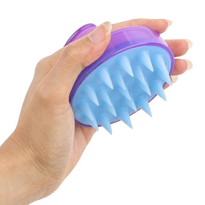 4 Pcs Hair Shampoo Brush Scalp Massager Silicone Scalp Scrubber air Washing Tool for Shower