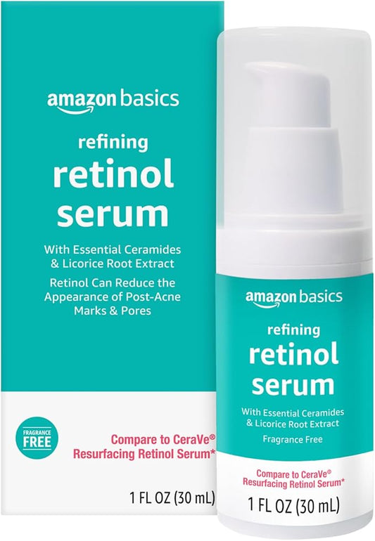 Amazon Basics Retinol Serum for Face, 1 Fluid Ounce, 1-Pack