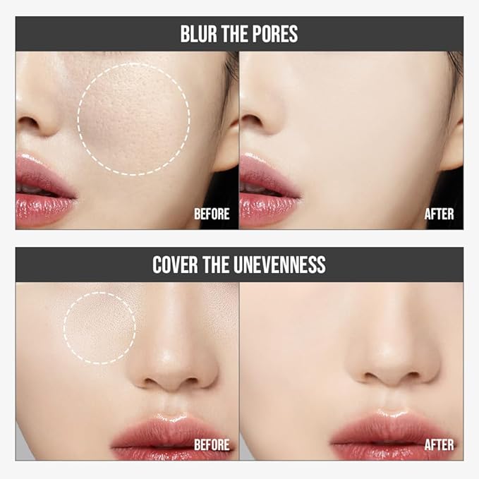 Finish Setting Pact - Blurs Pore & Fine Lines, Long-wearing, Matte Finish, Ideal for Oily Skin, Korean Makeup, 0.14 Oz. (03 Sand Beige, 0.14 Oz.)