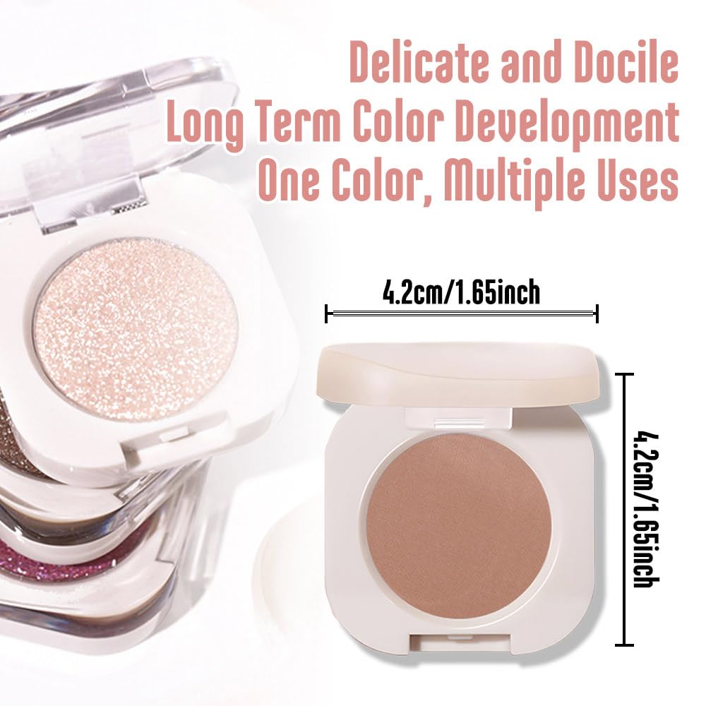 Matte Eyeshadow Monochrome, Dark Nude Eye Shadow Makeup, Neutral Matte Pressed Powder, Single Vegan Eyeshadow, Highly Pigmented Natural Eyeshadow Palette, Single Long Lasting Deep Nature Eye Make 05#