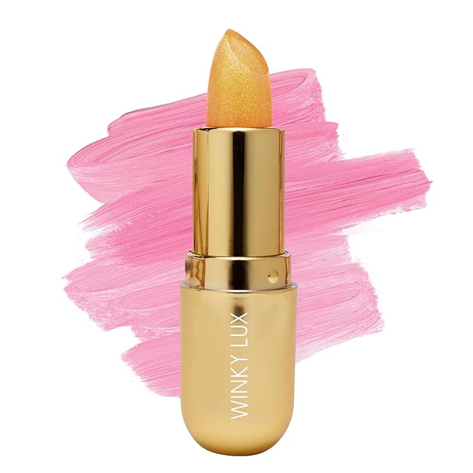 Winky Lux Citrine Balm, pH Lip Balm, Color Changing Lipstick and Tinted Lip Balm, Vegan & Cruelty Free Lip Balm, Hydrate & Plump, Sheer Pink Lipstick, Citrine