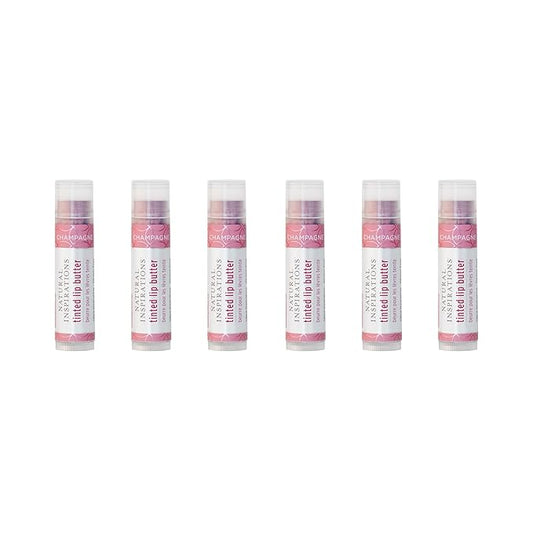 Natural Inspirations Moisturizing Tinted Lip Butter 6 Piece Set, Champagne