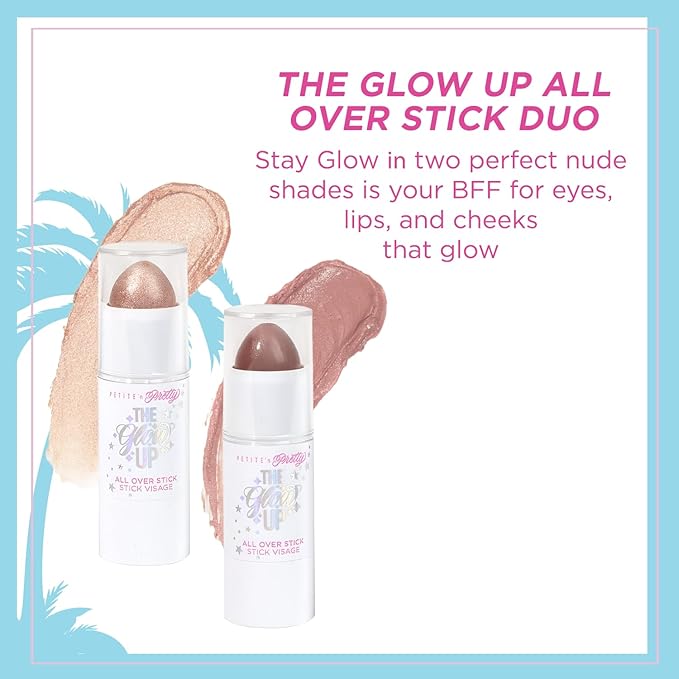 Petite 'n Pretty Multi Stick for Eyes, Lips & Cheeks, 2-Pack (Stay Golden) - Makeup for Kids, Tweens, Teens - Creamy & Shimmery, Made in the USA