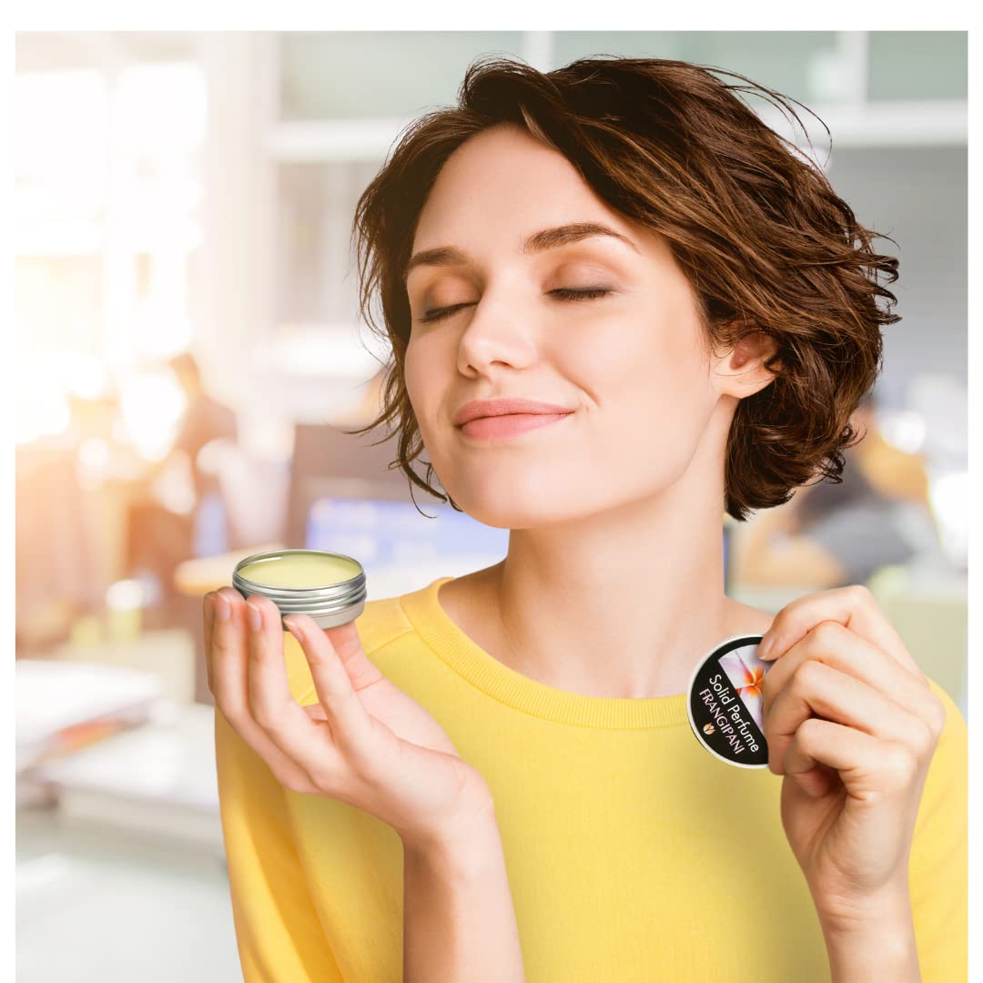 Flowerland Solid Perfume - Portable Pocket Balm Perfume Perfect for Travel Use - Natural Fragrance Parfum for Men and Women - Natural & Vegan - Frangipani (30ml)