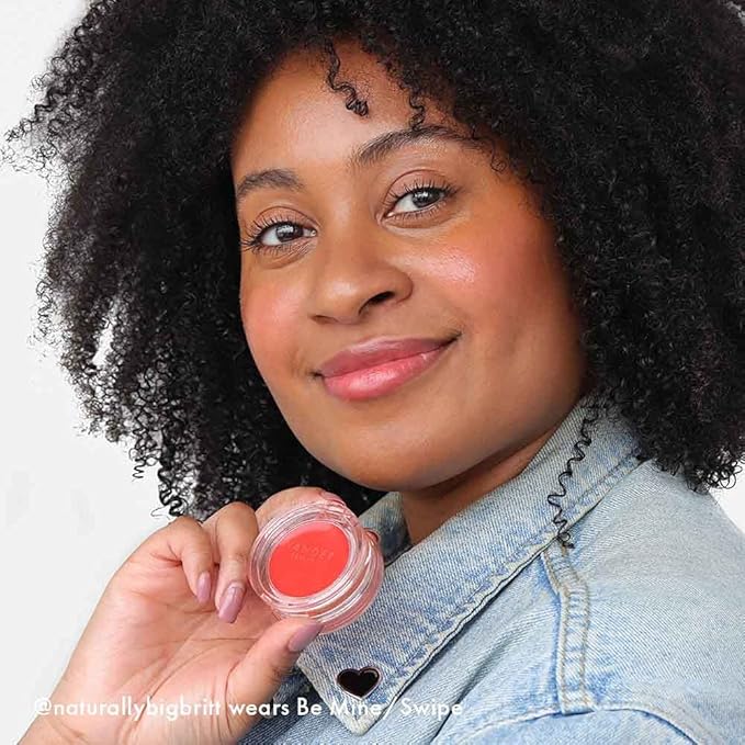 Wander Beauty Double Date Lip & Cheek - Be Mine/Swipe - 4-in-1 Cream Blush & Lip Tint - Blush, Lip Moisturizer, Lip Balm, & Eye Gloss - Multitasking Eye, Cheek, and Lip Makeup With Green Tea - 0.07 oz