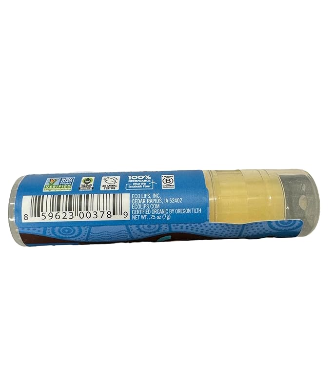 LIP BALM Mongo Kiss 6-Pack by Eco Lips 100% Organic Beeswax & Cocoa Butter Lip Care with Mongongo Oil - Soothe & Moisturize Dry & Cracked Lips - Made in USA. (Unflavored)