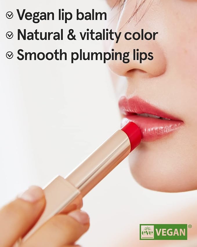 ATHÉ Authentic Lip Balm 01 AUTHENTIC (Tinted), Lightweight Wear & Plumping Lips without Stickiness, Moisturizing & Nourishing Plant-Based Vegan Chapstick for Dry, Petrolatum Free, Cruelty-Free