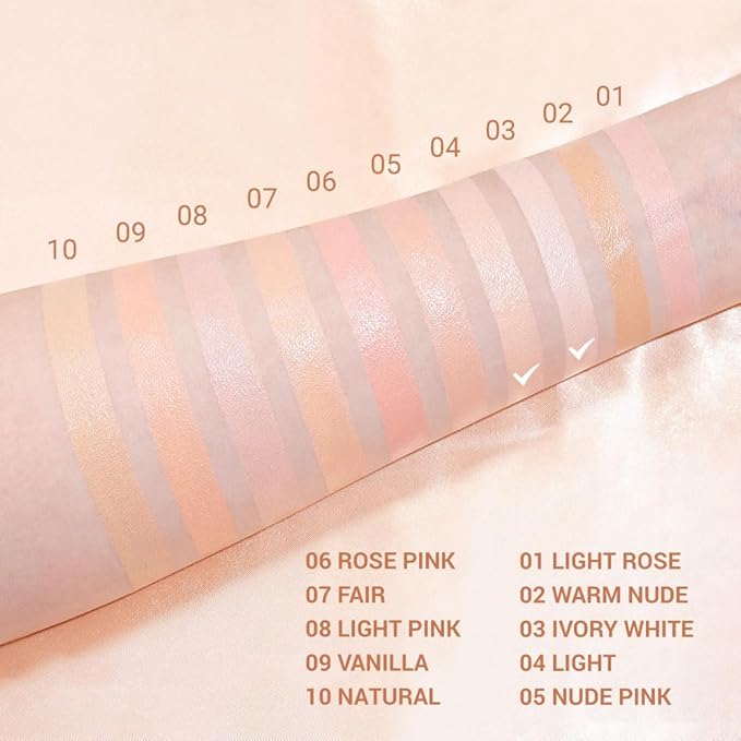 evpct 2Pcs Light under Eye Corrector Brightener Concealers for Older Women Dark Circles, under Eye Cream Pot Concealer Full Coverage Peach Color Corrector Makeup, Nourishing Waterproof, 03&04