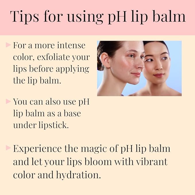 Priscilla Passionate Peach pH Lip Balm, Flavored, Vegan, No Animal Cruelty