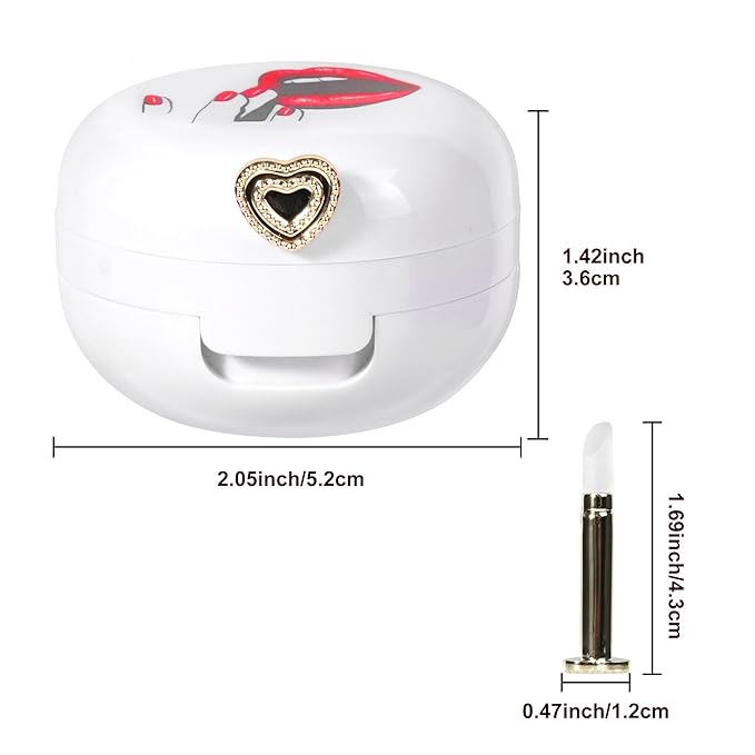 2 Pack Lip Balm Containers,Plastic Portable Empty Lip Balm Container with Mirror and Silicone Lip,Empty Lipstick Dispenser Box for Travel,Home