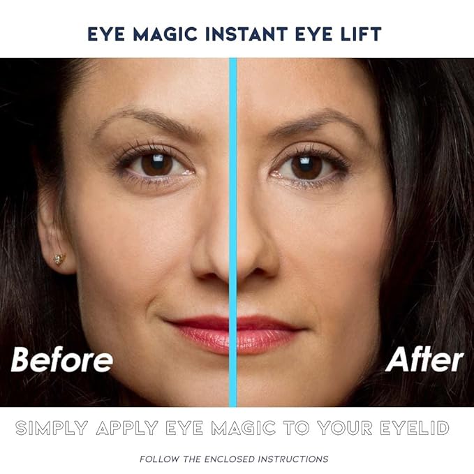 Eye Magic Premium Eye Lift (S/M Kit + Gel) Made in America Instantly Lifts and Defines Droopy, Sagging or Hooded Eyes Safe For Daily Use