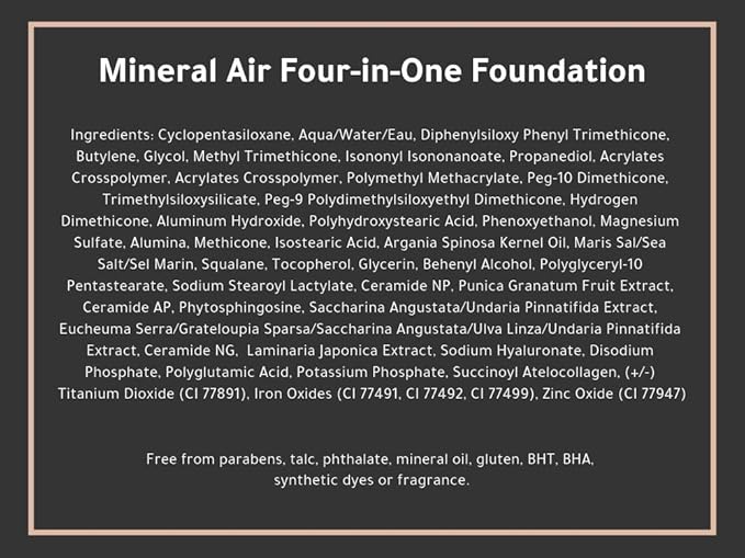 Mineral Air Four-in-One Foundation for Mineral Air Mist Device—Color, 10 ml, Travel Size - Deep