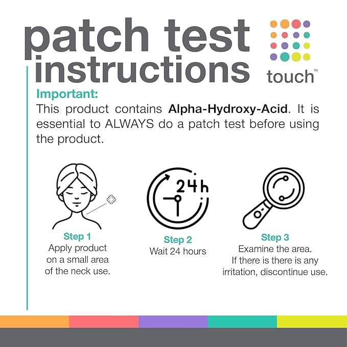 TOUCH Glycolic Acid Lotion for Keratosis Pilaris - KP Exfoliating Body Lotion Moisturizer - for AHA BHA Rough & Bumpy Skin- Gets Rid of Redness - 8 Fl Oz