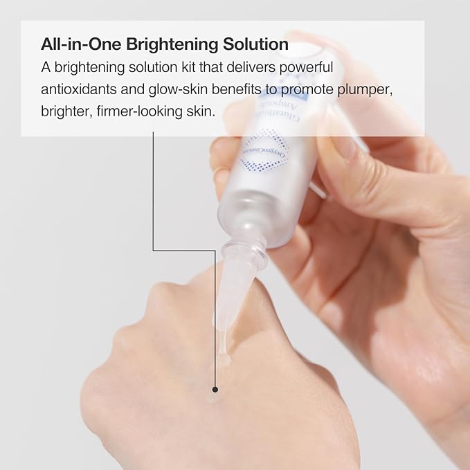 Instant Brightening Kit with Glutathione and Niacinamide | OxygenCeuticals Glutathione ToneUp Kit | Intensive Brightening Ampoule and Cream | 2 Pcs Set | Made in Korea