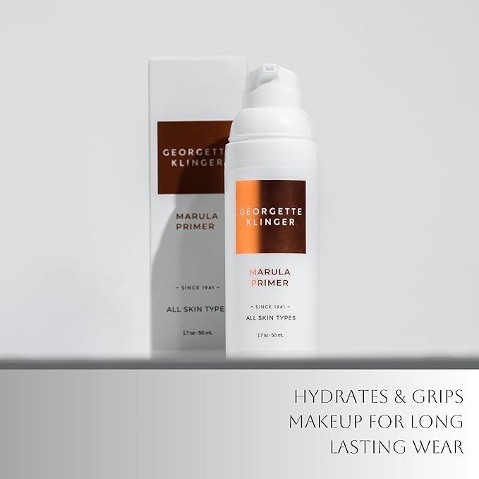 Marula Primer - Vitamin-Rich Hydrating & Gentle Moisturizer, Lightweight Instant Pore Minimizer, Long-Lasting Makeup Base, Smooth Application, Unclogs Pores & Fills Lines -1.7 oz by Georgette Klinger