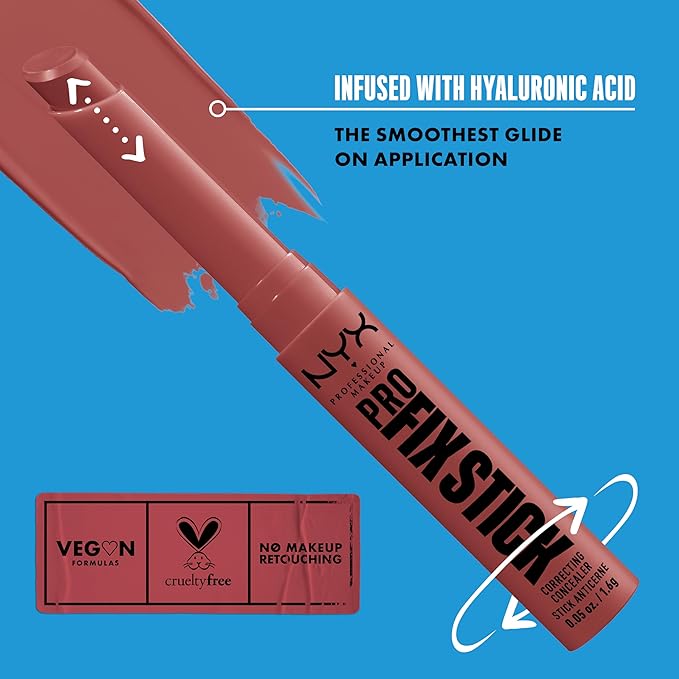 NYX PROFESSIONAL MAKEUP Pro Fix Stick Correcting Concealer, Buildable Medium Coverage Concealer Stick - Walnut