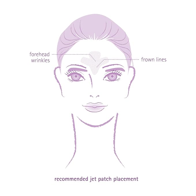 Toute Nuit Wrinkle Patches – Jet – Face Tape for Forehead and Large Frown Lines – Hypoallergenic Anti Wrinkle Patches – 20 Count, Made in USA