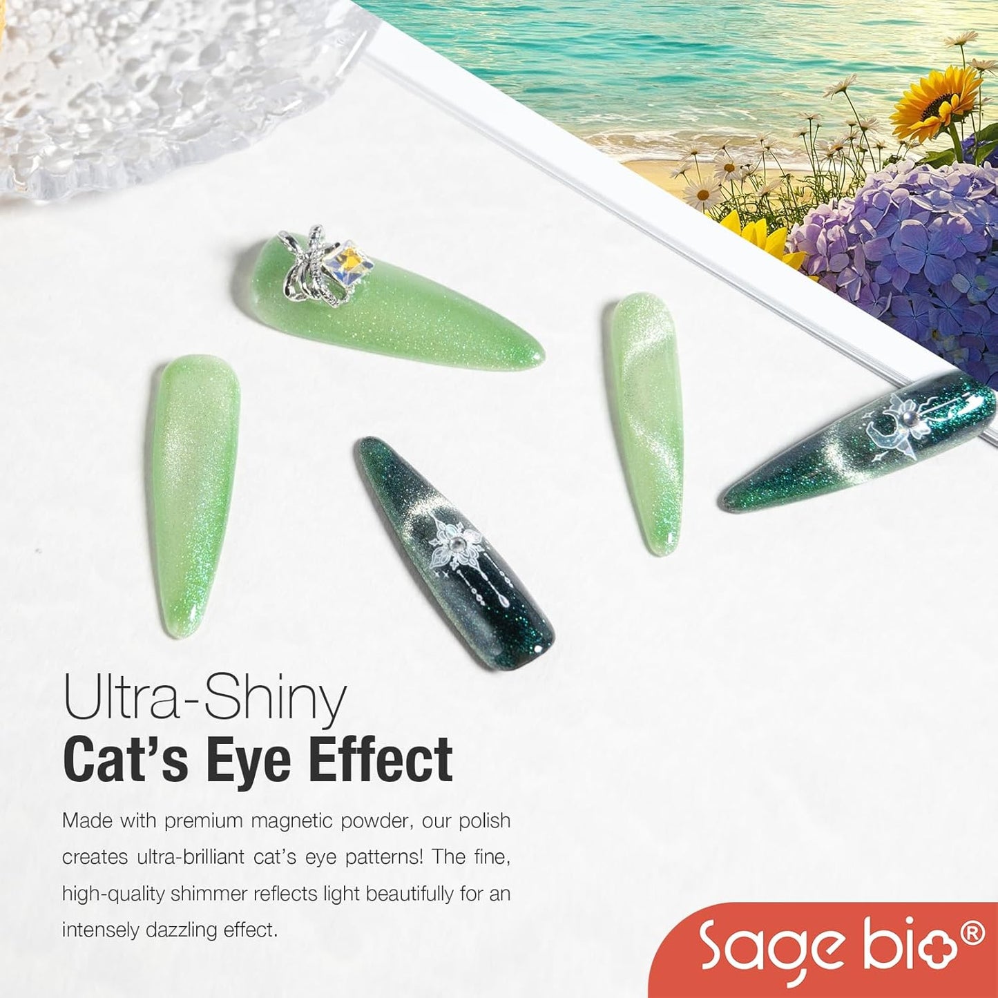 Cat Eye Gel Nail Polish, 15ml Magnetic Gel, High-Gloss Finish, Long-Lasting, DIY Manicure Kit with Magnet Stick, Stunning 3D Magnetic Effect, 03