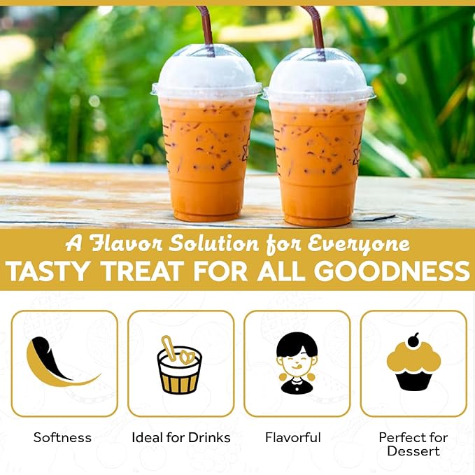 Fanale Premium Thai Iced Bubble Tea Flavoring Powder | Perfect for Baking, Smoothies, Desserts and Drinks | Instant Flavoring Powder for Boba Milk Tea - 2.2 Pounds (Pack of 1)