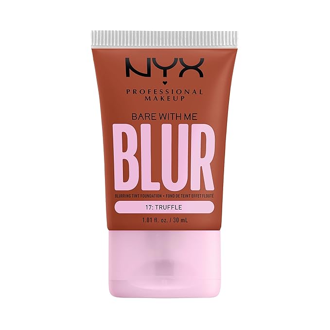 NYX PROFESSIONAL MAKEUP Bare With Me Blur Skin Tint Foundation Make Up with Matcha, Glycerin & Niacinamide - Truffle