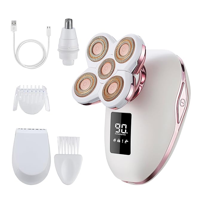 Women's Electric Razors For Women Legs Pubic Facial Hair Removal 2 In 1 Womens Electric Shaver For Women,Bikini Trimmer For Lady,Waterproof