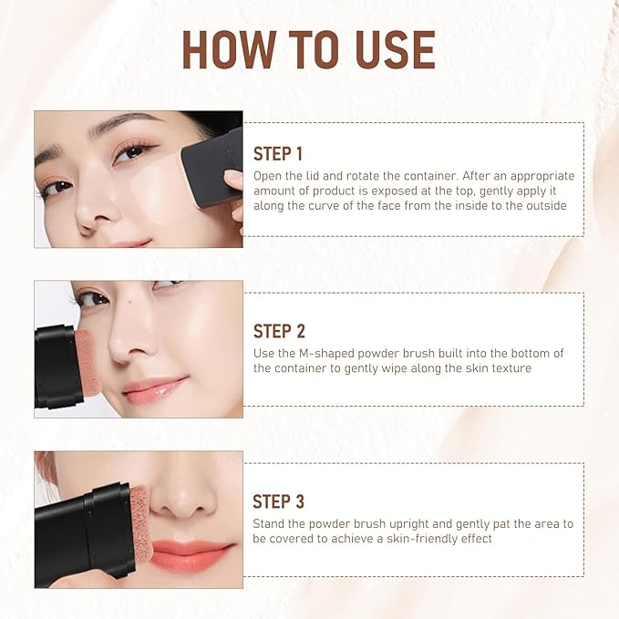 Long-Lasting Concealer Foundation Stick, Creamy Full Coverage, Hydrating Olive & Camellia Formula for Dark Circles & Blemishes, 2.09 oz (07#)