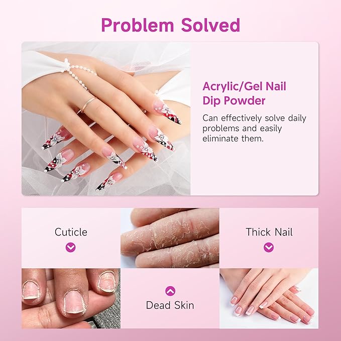 Electric Nail Drill Professional, Portable Nail File for Acrylic Gel Nails, Cordless Rechargeable Ultra Power Nail Drill Kit 40000RPM, HMC320 Salon-Grade Efile Nail Machine (White)