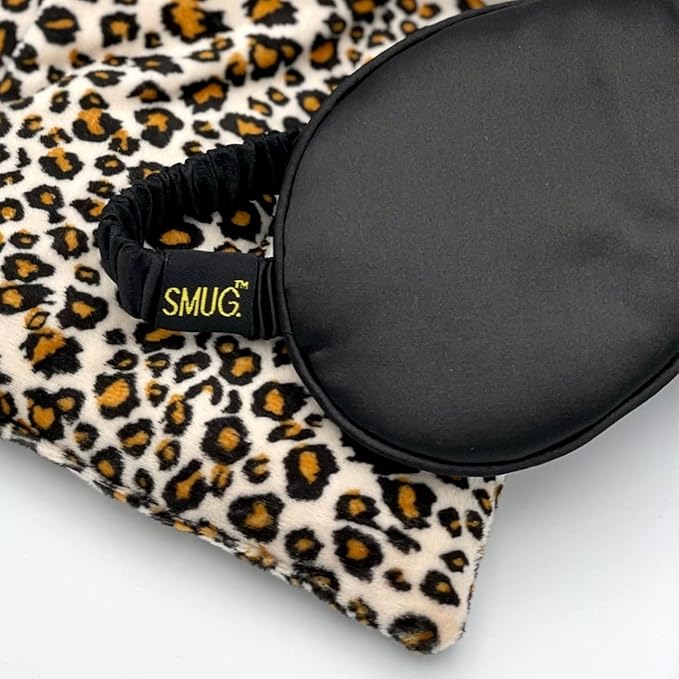 SMUG Satin Sleep Mask & Eye Mask | Travel Sleep Masks for Women & Men | Soft Sleeping Eye Mask to Nourish Skin & Reduce Dark Circles | Eye Sleep Mask Shades to Block Out Light | Black