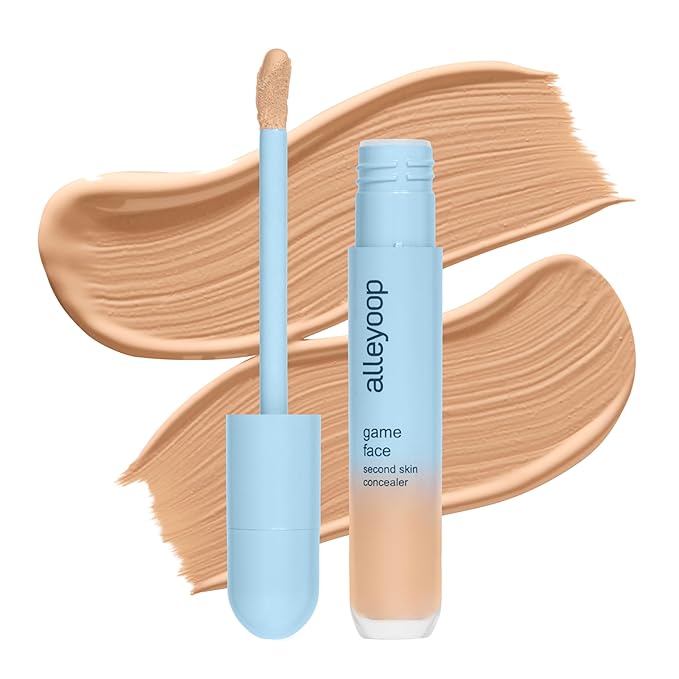 Alleyoop Game Face Concealer Makeup, Lightweight to Medium Buildable Coverage Under Eye Concealer, For Blemishes, Crease-proof and Hydrating with Smooth Second Skin Finish - Winner