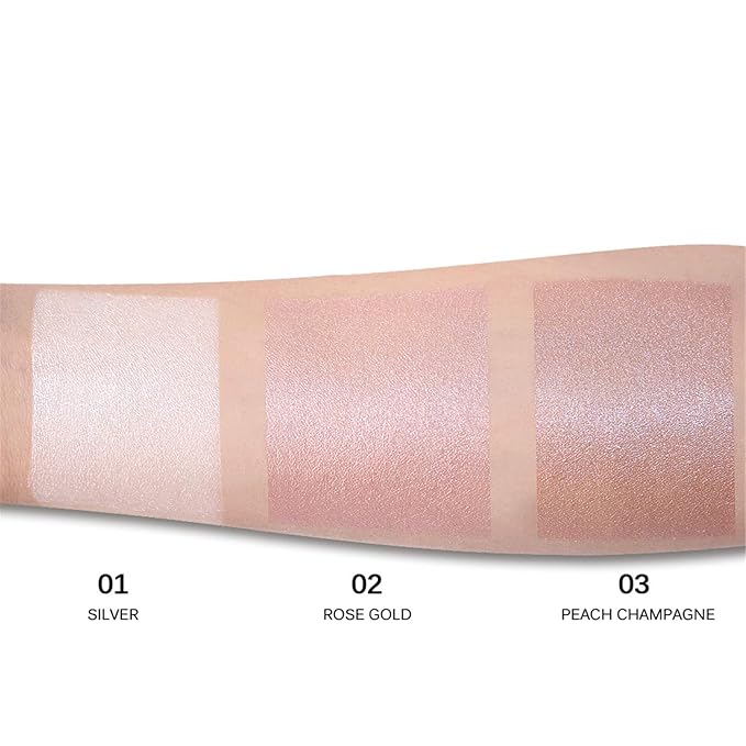 SACE LADY Liquid Highlighter Makeup Set Shimmer And Shine Ultra-Smooth Radiant Illuminator Kit For Face Cheekbone Body Glow Bronzer Glitter Illuminating Highlighters Makeups 3 Pack (3×6ml/0.2Fl Oz)