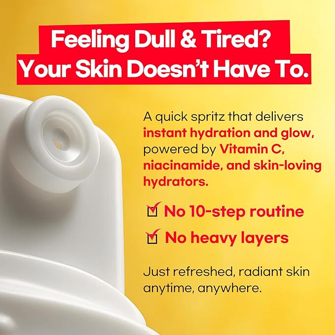 Vitamin C Serum Mist | Vitamin C, Hyaluronic acid, Moisturizing mist for face, all skin type, Korean skincare, for men and women, 2.70 Fl.Oz (80ml)