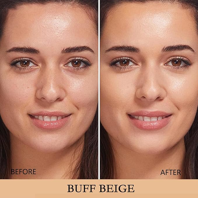 Mushroom Head Air Cushion CC Cream, BB Cream Face Makeup Foundation for Mature Skin Moisturizing Concealer Brighten Long-Lasting, Even Skin Tone for All Skin Types