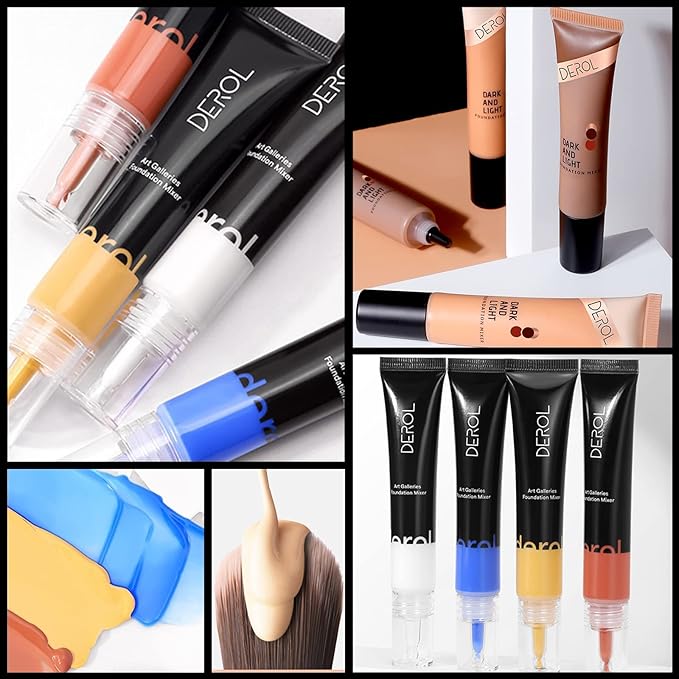 White Foundation Mixing Pigment for Adjusting Shade and Color Corrector, Blends Easily With Foundation, White Color Corrector for Adjusting Foundation from Deep to Shallow (01# White)