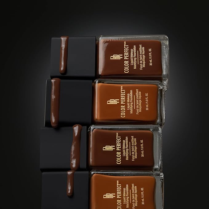 Black Radiance Color Perfect Liquid Full Coverage Foundation Makeup, Brown Olive, 1 Ounce